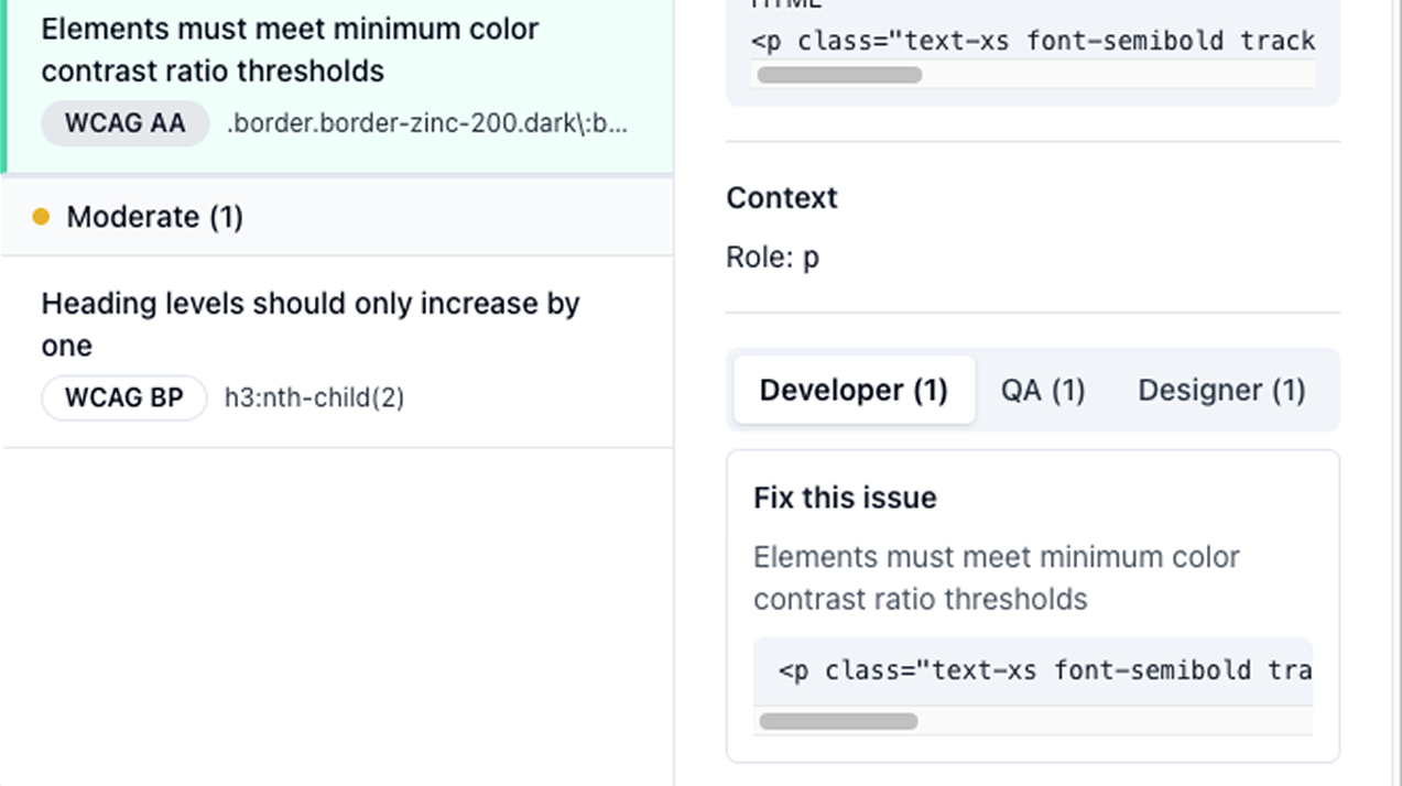 Showing role specific views